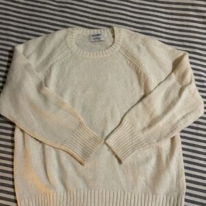 Old Navy Men's Cream Crewneck Sweater